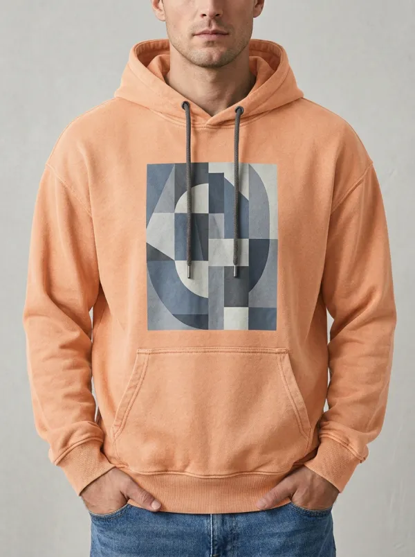 Men's Essential Abstract Geometric Art Print Hoodie
