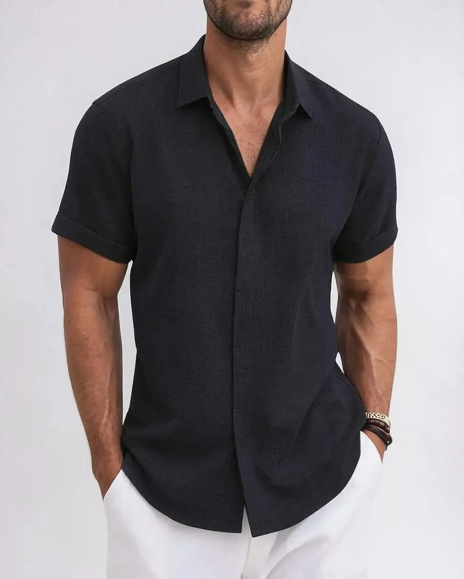 Linen Short Sleeve Casual Shirt
