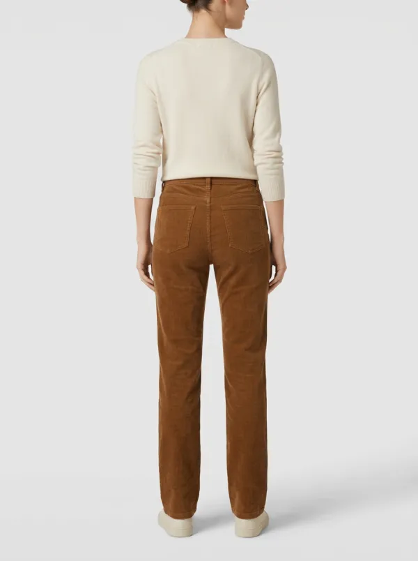 Women's Mid-Rise Fine-Wale Five-Pocket Corduroy Pants