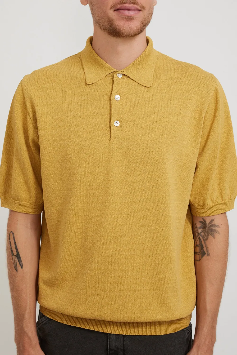 Half Sleeves Knit Yellow