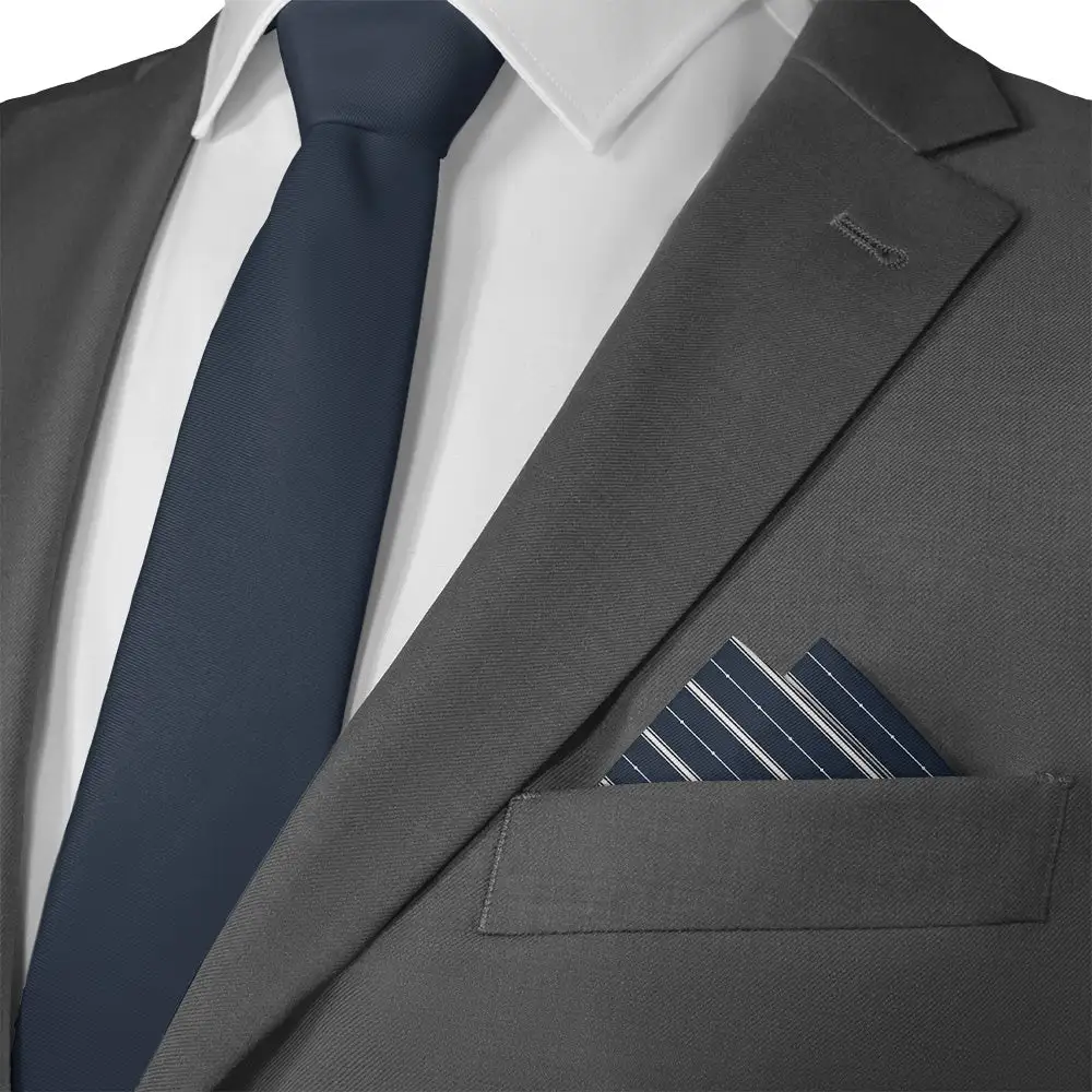 Polished Classic Striped Pocket Square