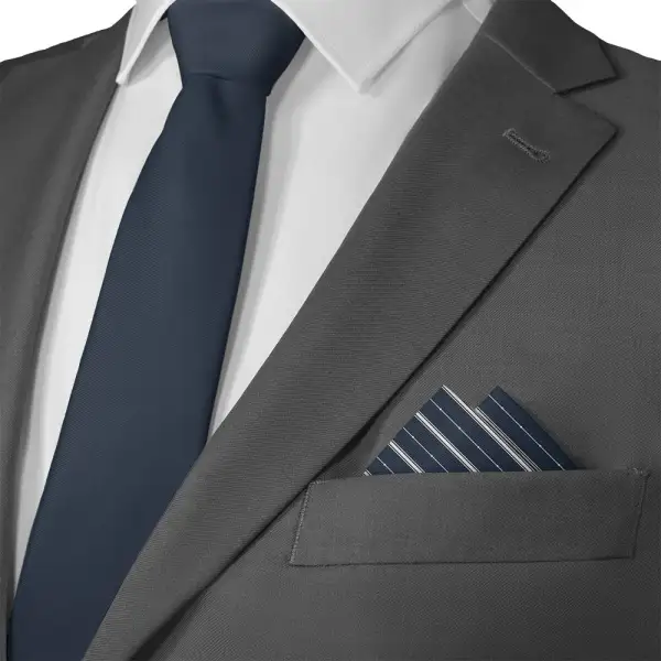 Polished Classic Striped Pocket Square