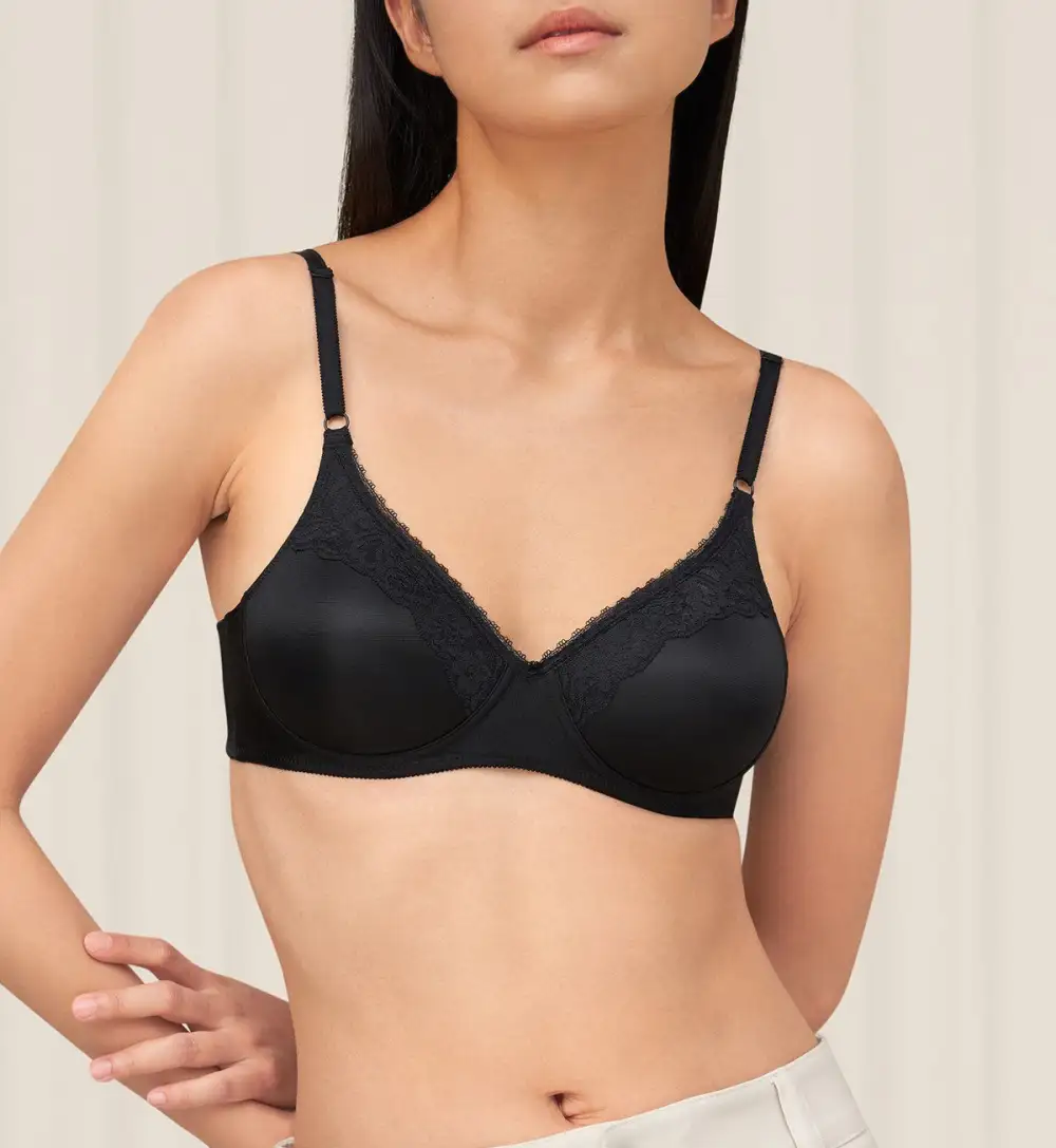 Women's Easy-Wear Non-Wired Padded Lace Molded Bra