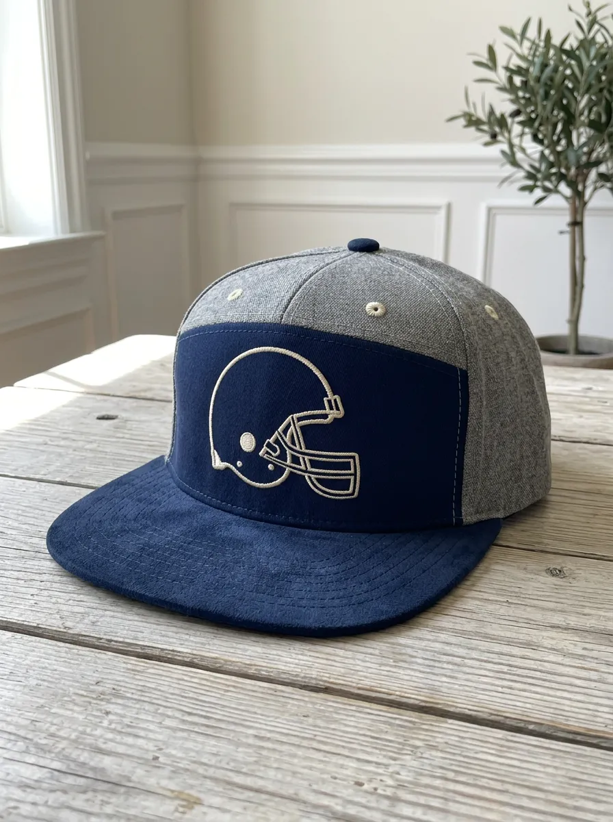 Unisex Varsity American Football Lover Helmet Embroidered Snapback Cap