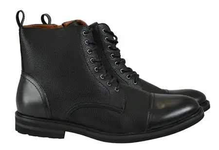 Men's Clean Profile Side Zip Faux Leather Everyday Boots