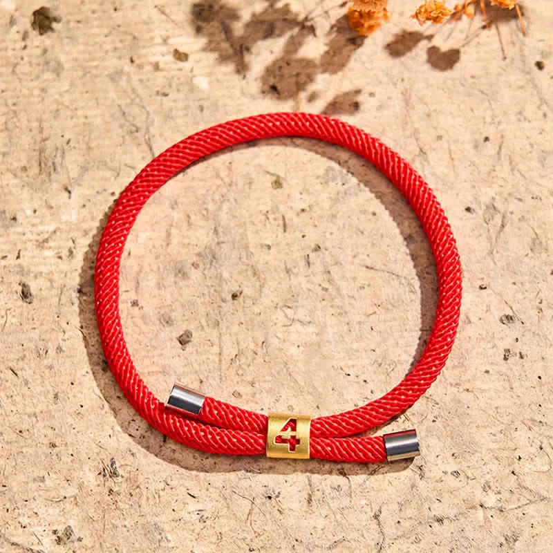 Single Digit Angel Numbers Adjustable String Bracelet