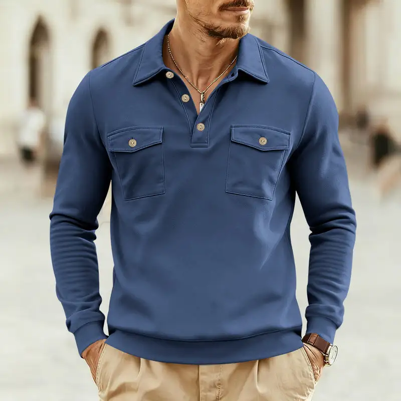 Long Sleeve Fitted Polo Shirt