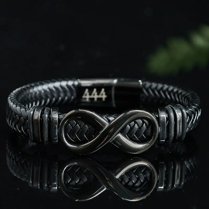 Infinity Design Angel Number Angel Number Titanium Bracelet