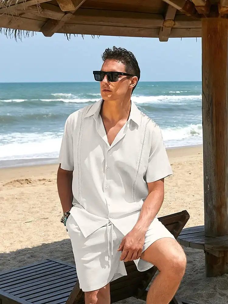 Beach Guayabera Linen Set