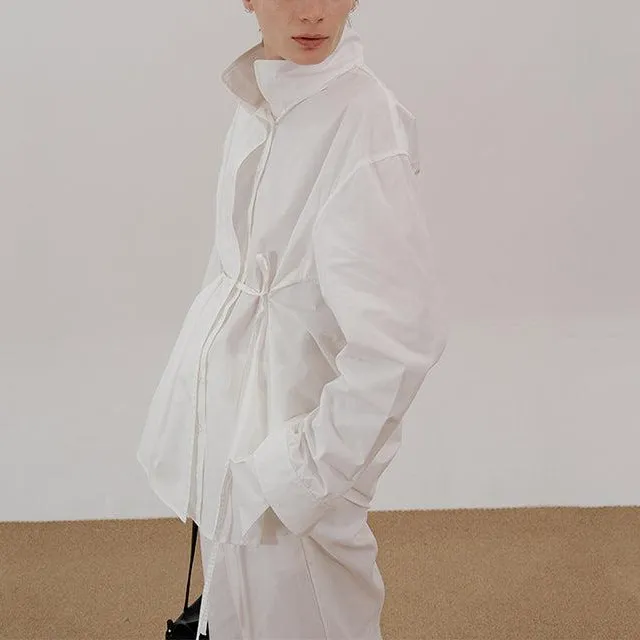Structured Waist-String Shirt