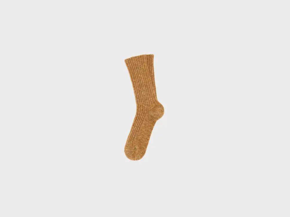 Refined Ribbed Crew Shimmer Casual Socks