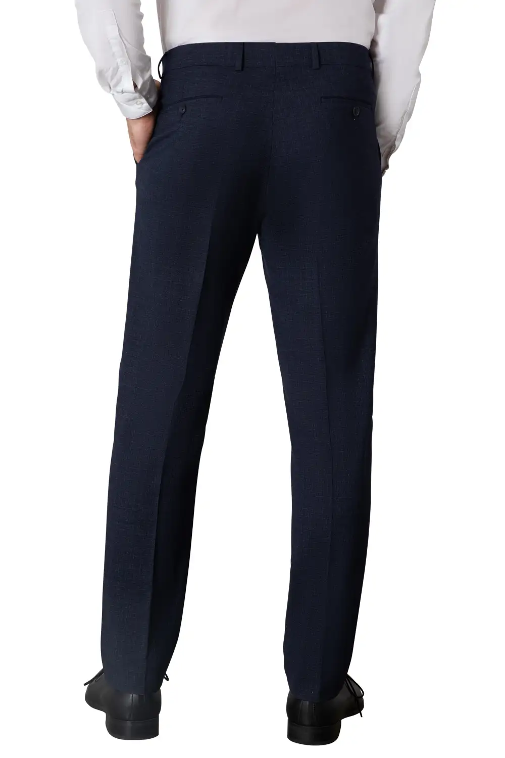 Smart Flat Front Regular Rise Traditional Fit Trousers