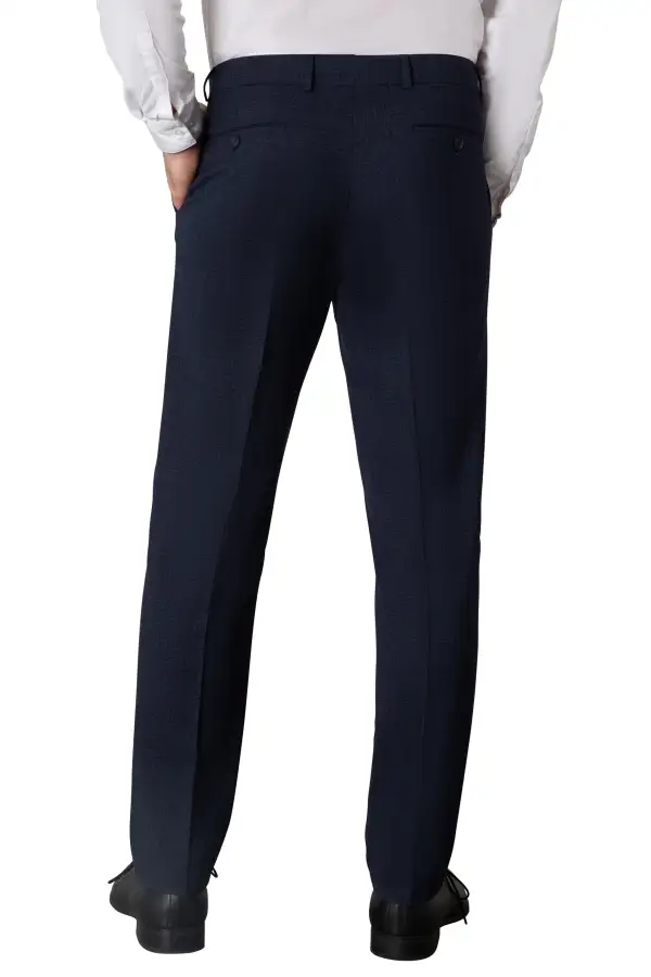 Smart Flat Front Regular Rise Traditional Fit Trousers