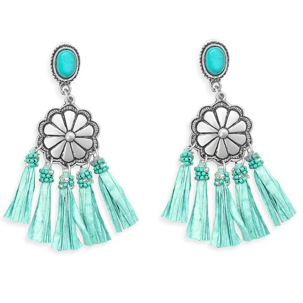 Curved Openwork Artful Fringe Earrings