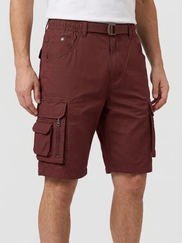 Men's Multi-Pocket Zip-Fly Coin-Pocket Cargo Shorts