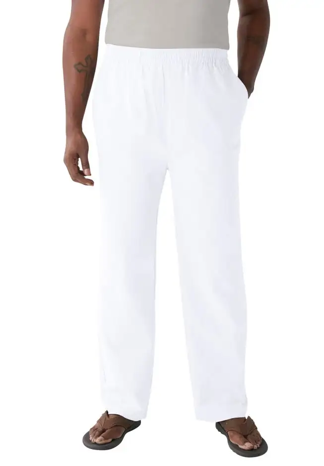 Elastic Waist Gauze Cotton Pants