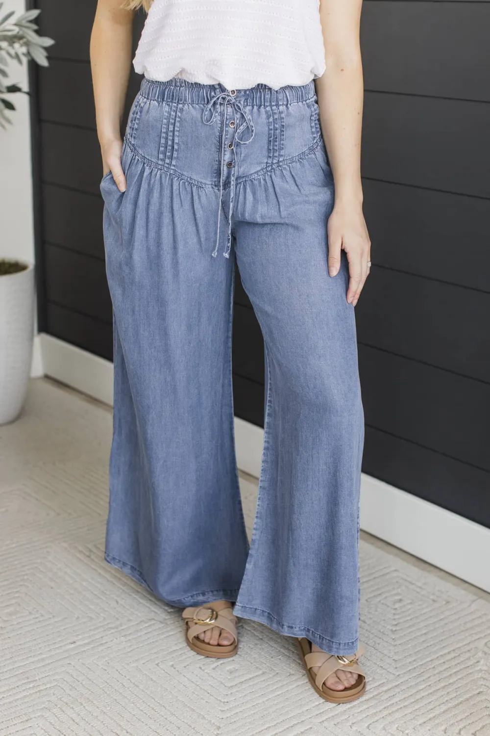 Palazzo Drawstring Pants