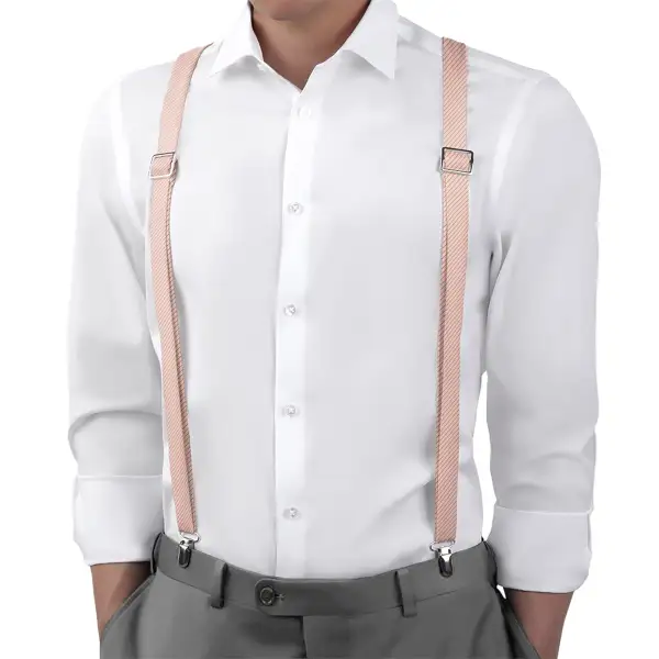 Repp Stripe Pattern Suspenders