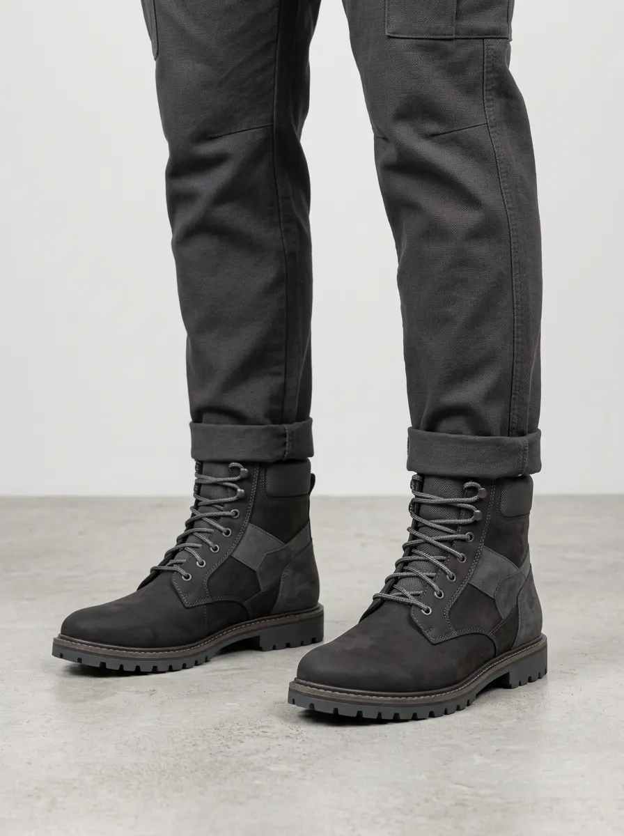 Unisex Everyday Outdoor Tactical Suede Print Work Boots