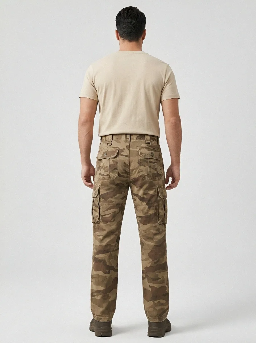 Daily-Utility Camouflage Cargo Pants