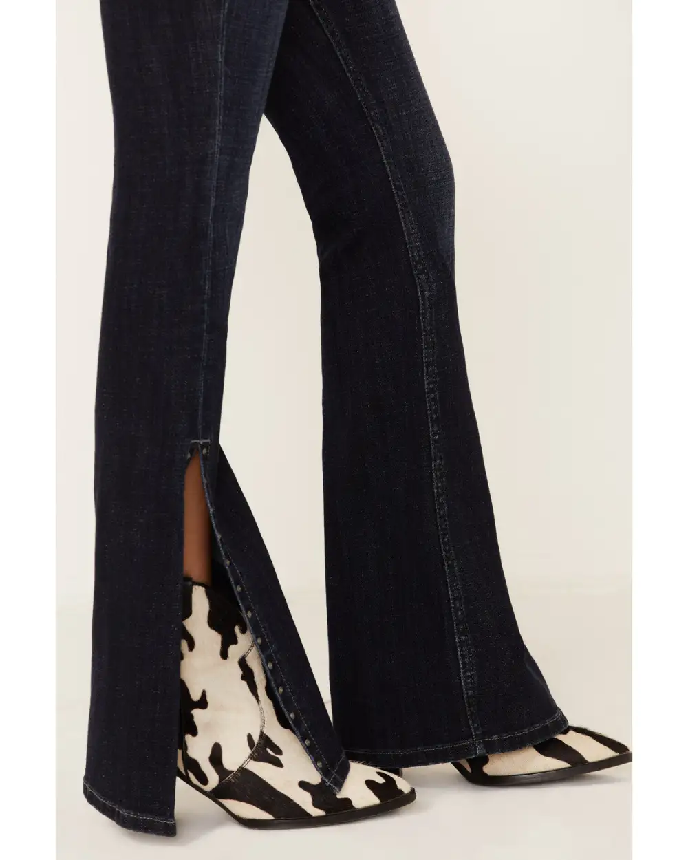 Mid Rise Bootcut Studded Jeans