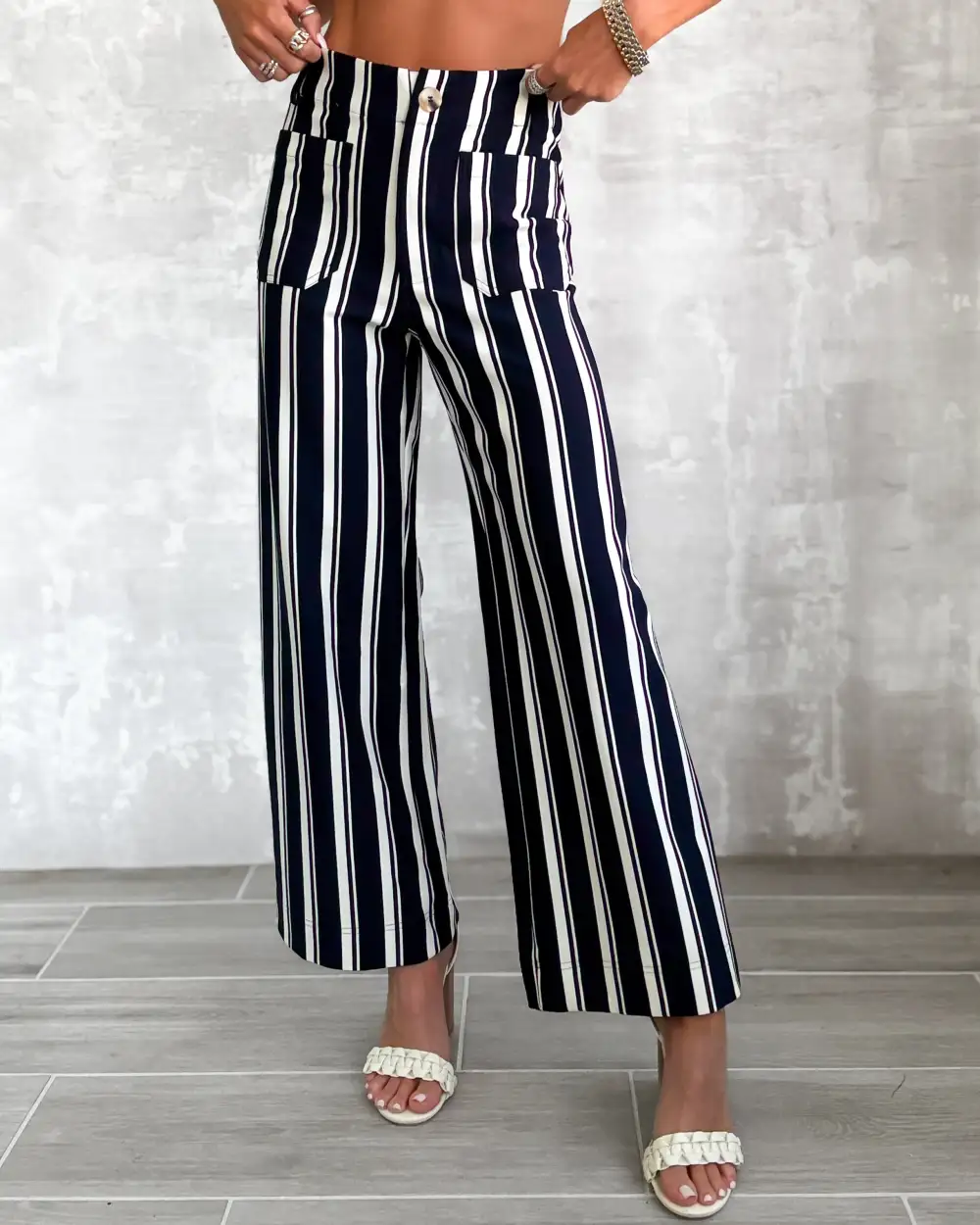 Refined Classic Striped Pants