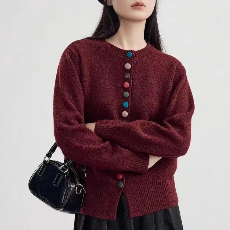 Women's Round-Neck Cardigan