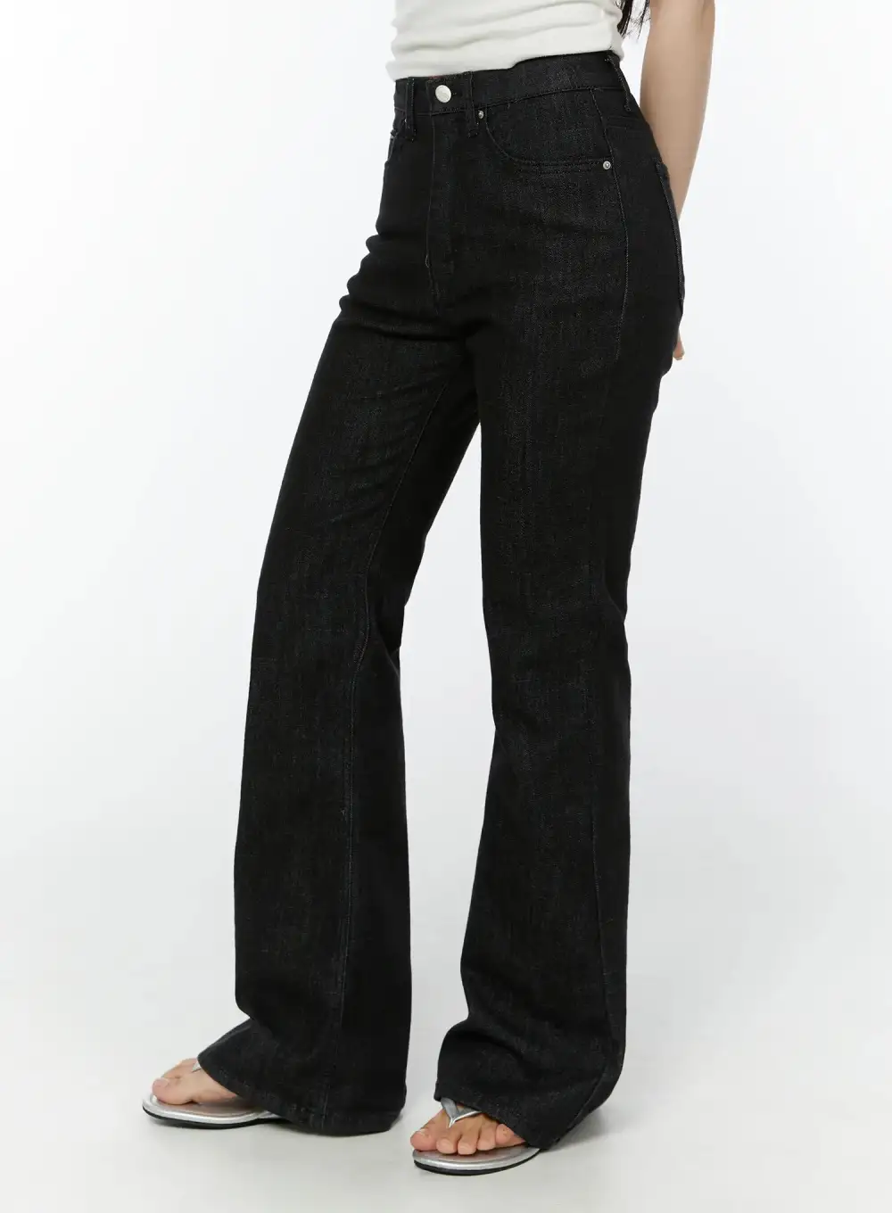 Non-Fade Contrast Stitch Bootcut Pants