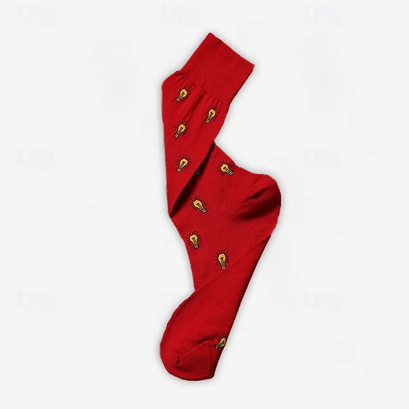1 Pair Socks Red Blue Color