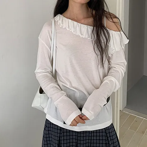 Polished Asymmetrical Hem T-Shirt