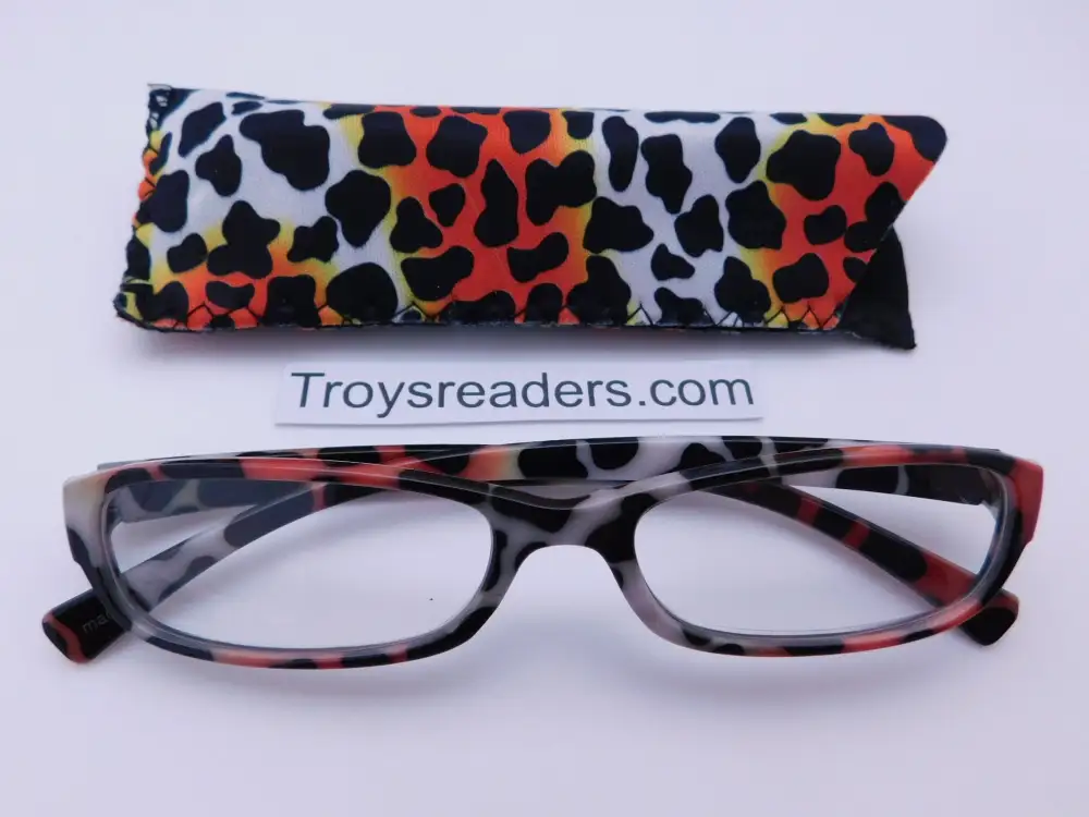 Animal Print Reading Glasses with Matching Case