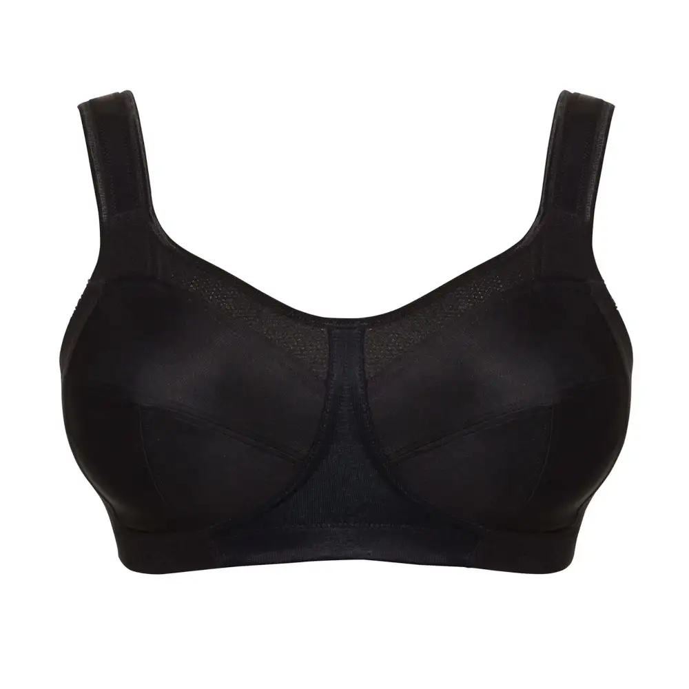 Women's Sports Minimizer Wireless Padded Three-Part Cup Padded Straps Wide Straps Bra