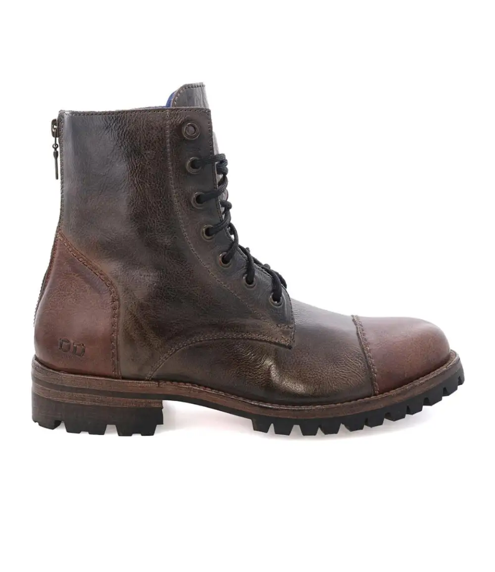 Back-Zip Lug-Sole Combat Boots