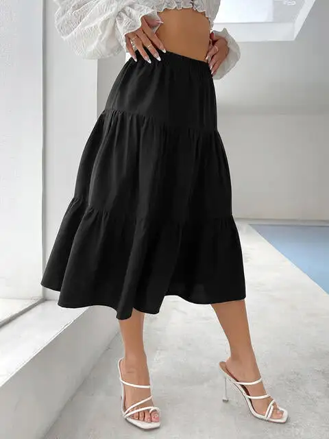 Printed Everyday Midi Skirt