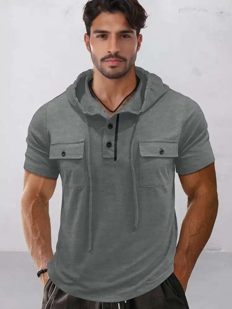 Athleisure Cargo Hooded Shirt