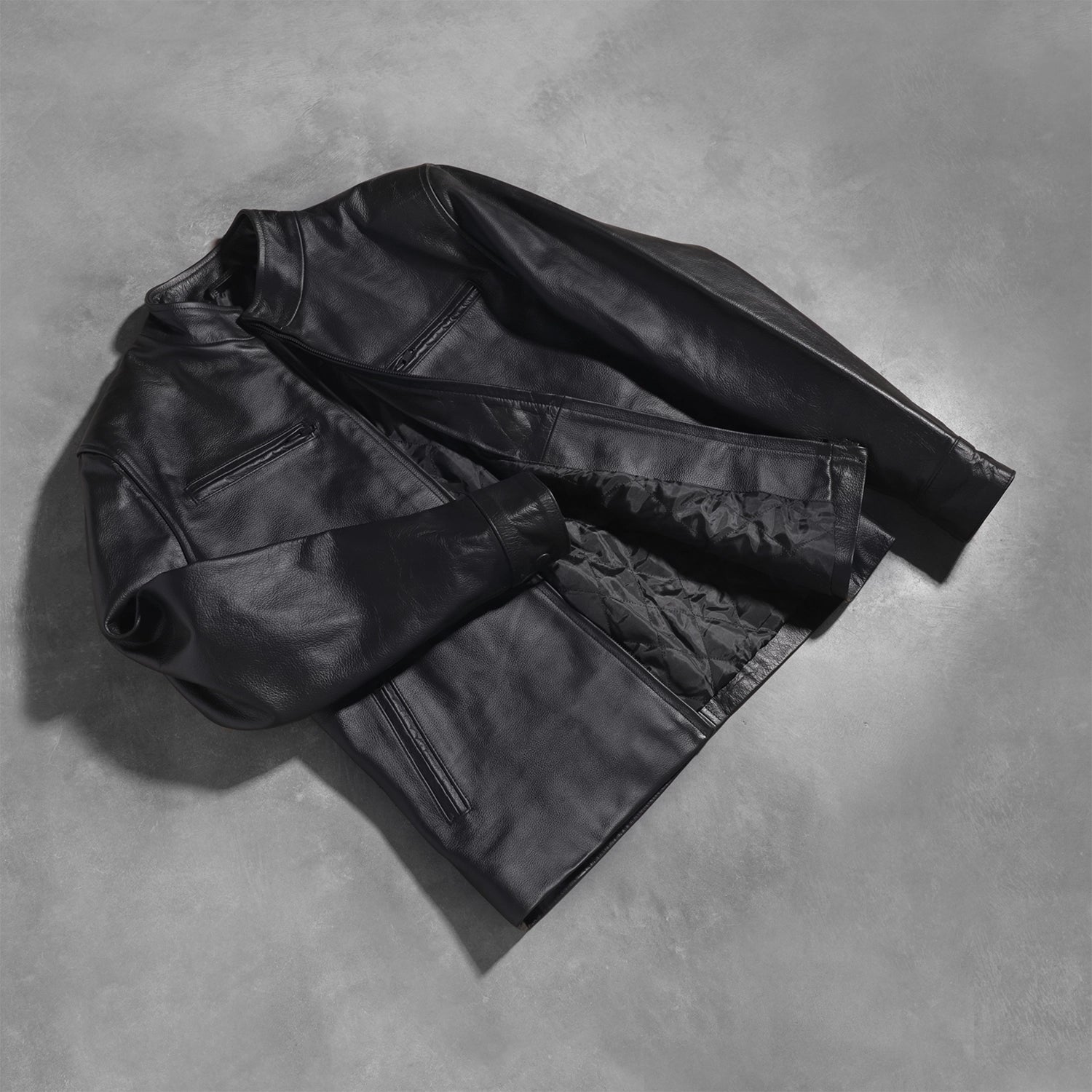 Men's Layered Biker Leather Jacket