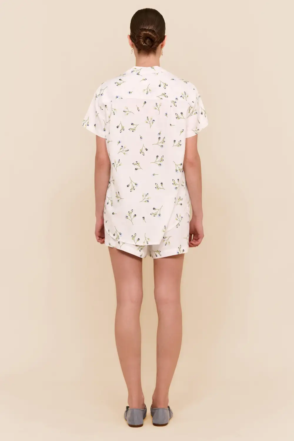 Small Blue Flowers Pajama Set