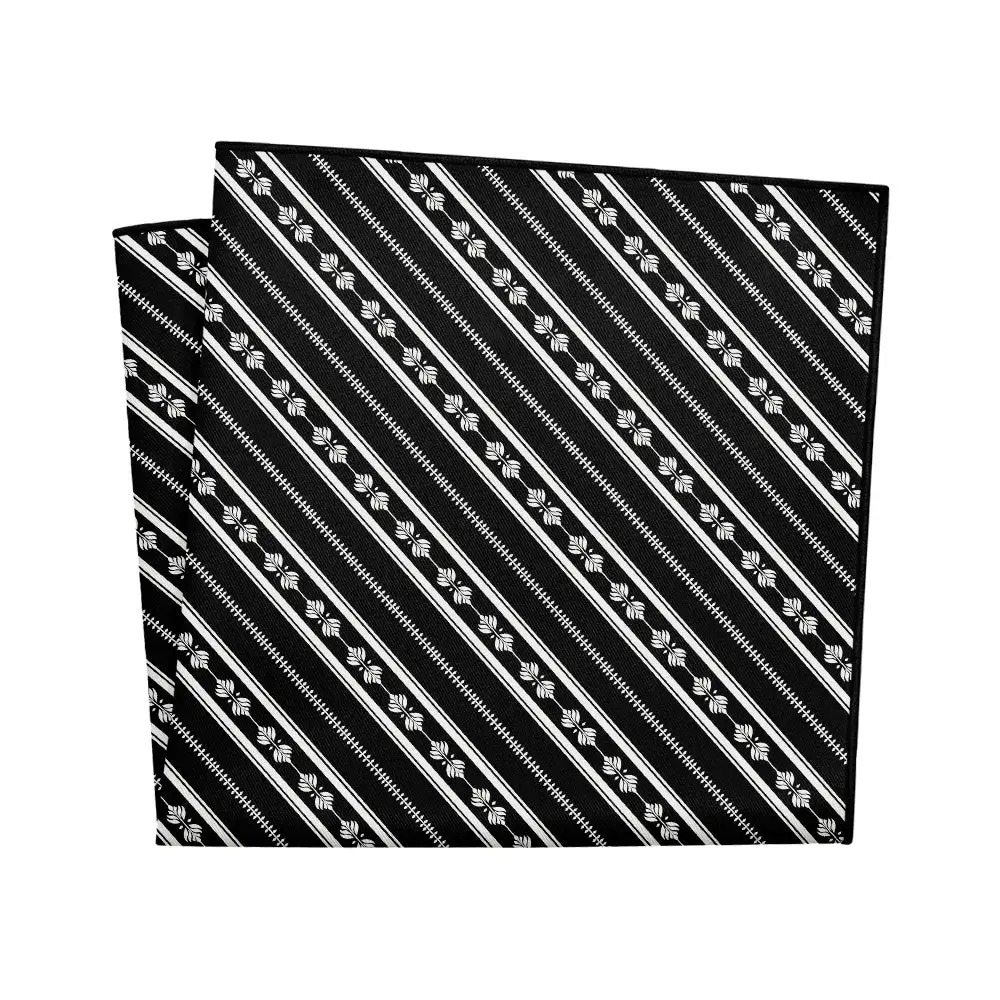 Refined Decorative Striped Pocket Square