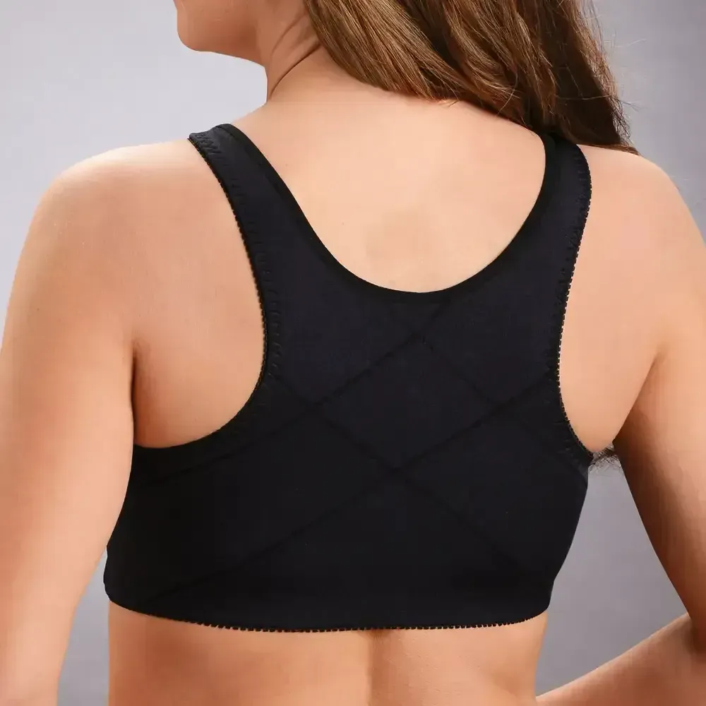 Front hooks, stretch-lace, super-lift, and posture correction �C ALL IN ONE BRA!