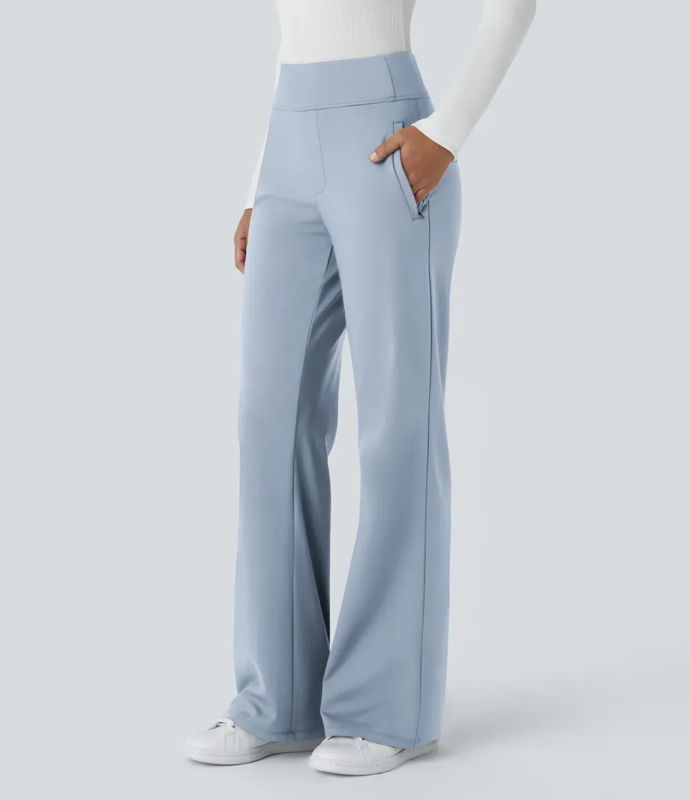  DayStretch Mid Rise Side Zipper Pocket Work Flare Pants