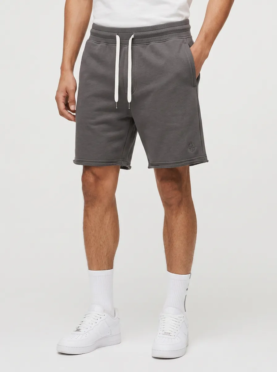Men's Casual Streetwear Compass Logo Printed Sweat Shorts