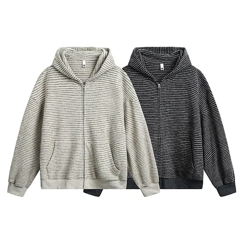 Vintage Stripe Casual Hoodie