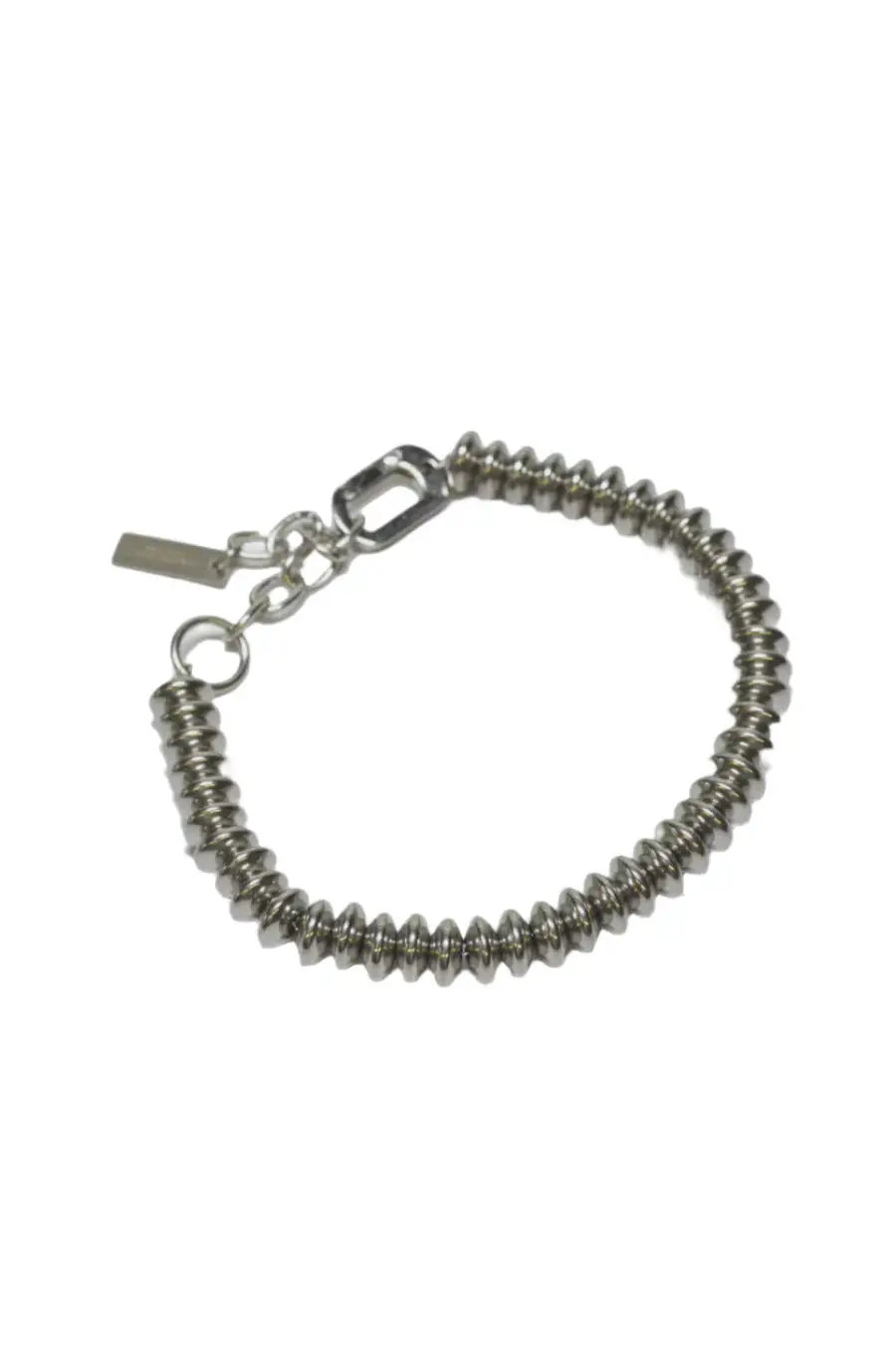 Stainless Steel Saucer Bead Bracelet