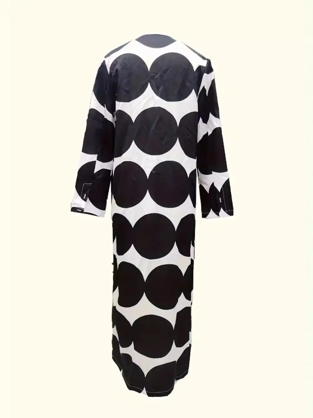 Polka Dot Printed Long Sleeve Midi Dress
