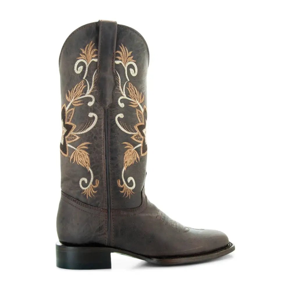 Women's Everyday Square Toe Floral Embroidered Cowgirl Boots