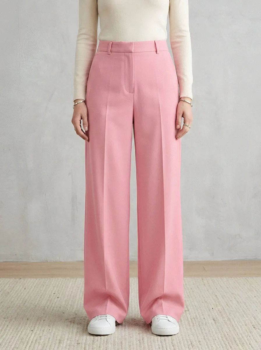 Tailored Minimal Relaxed Women's Wide-Leg Trousers