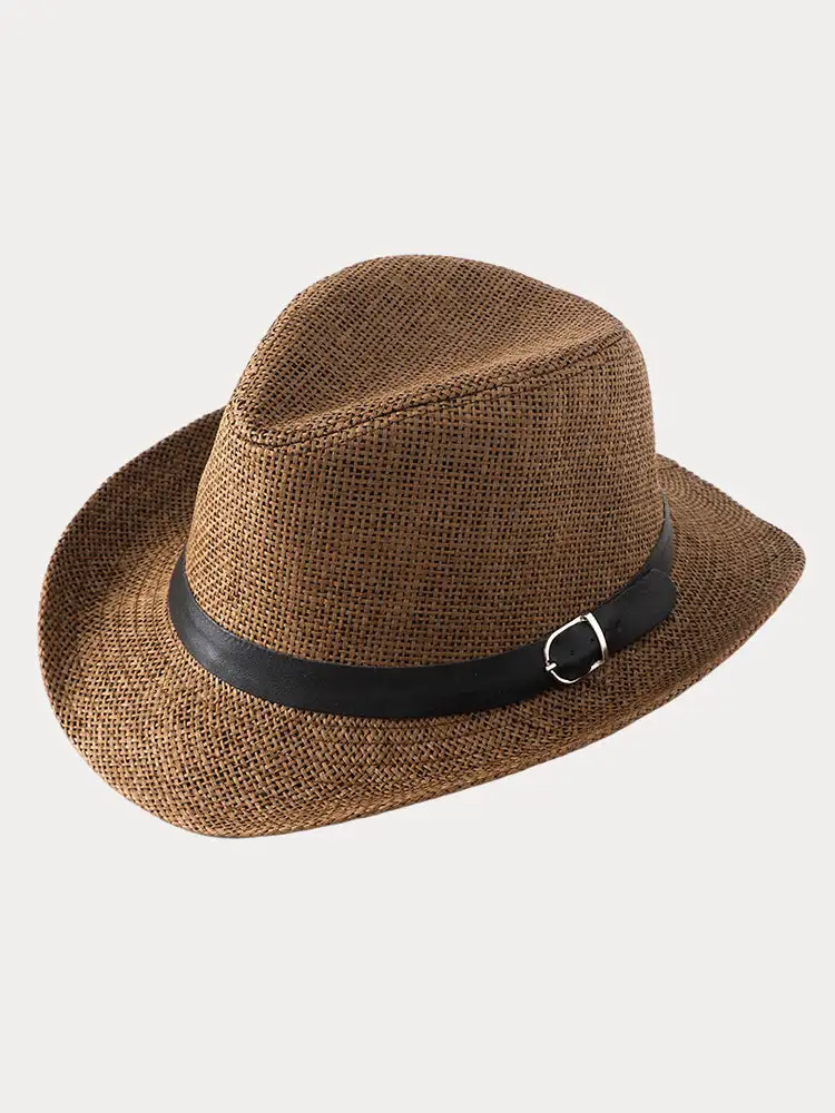 Classic Belted Panama Hat