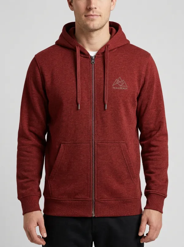 Men's Active Mountain Graphic Hooded Zip-Up Sports Jacket