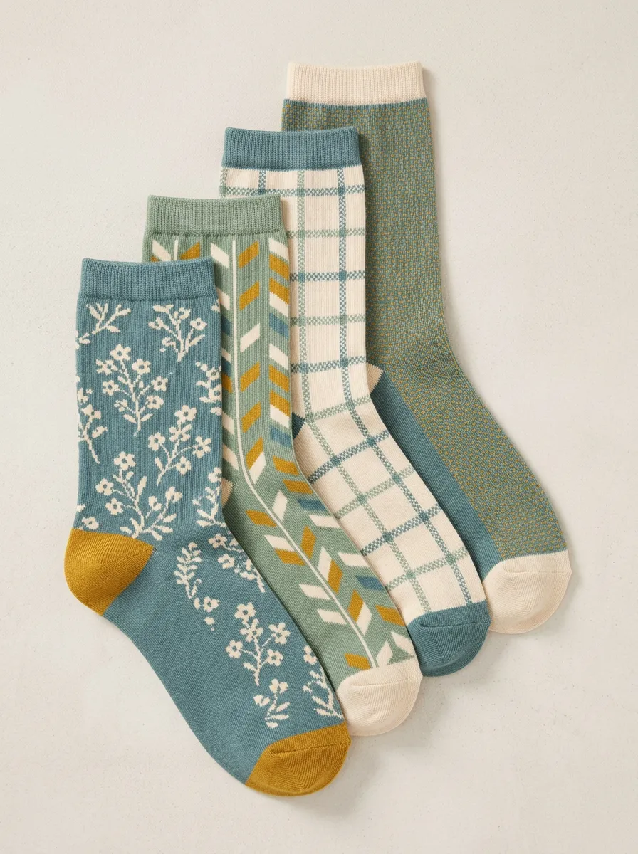 Women's Charming Four Pair Socks