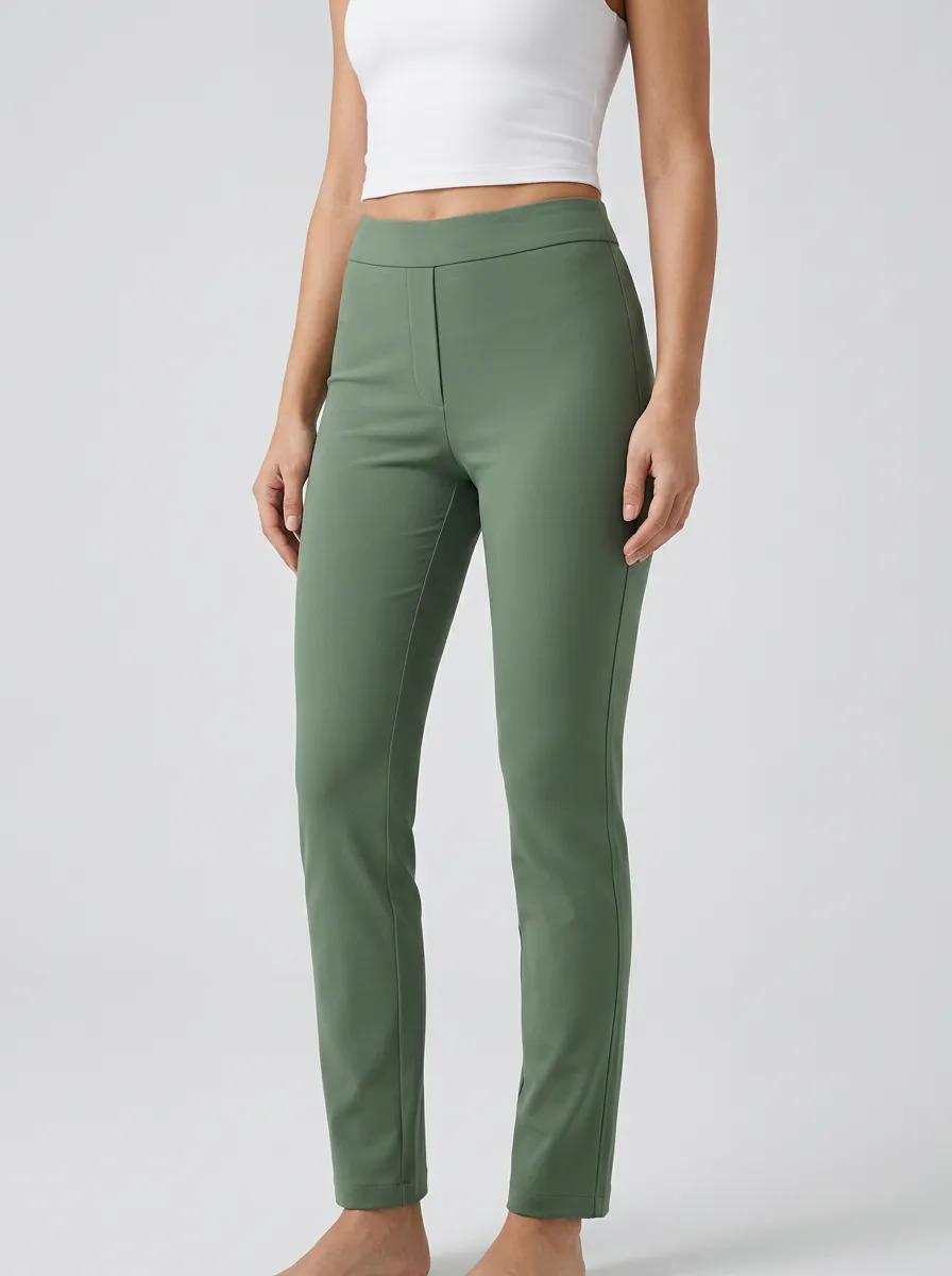 Contemporary High-Stretch Mid-Rise Mid-Rise Stretch Pants